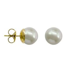Classic Pearl Earrings 8mm Gold Vermeil
